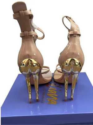 Liliana Nude Strap with Gold Stallion House Silhouette Heel thumbnail 5