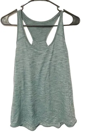 Lululemon Womens Essential Deep Green Heathered Tank Top‎ Lightweight thumbnail 1