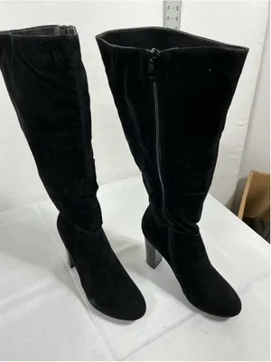 Womans New Refresh Ringo-03 Knee High Boots Block Heel Size 9 Black thumbnail 1