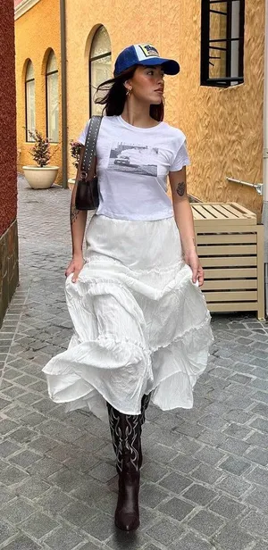 Princess Polly MIRIAH MAXI SKIRT WHITE LOW IMPACT thumbnail 1