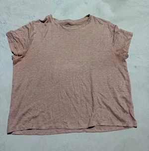 J. Crew linen tee linen yarns knit goods large pink thumbnail 1