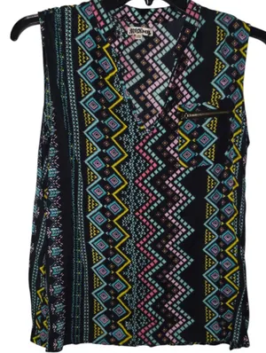 Tramp Sleeveless Blouse Size Large Black thumbnail 3