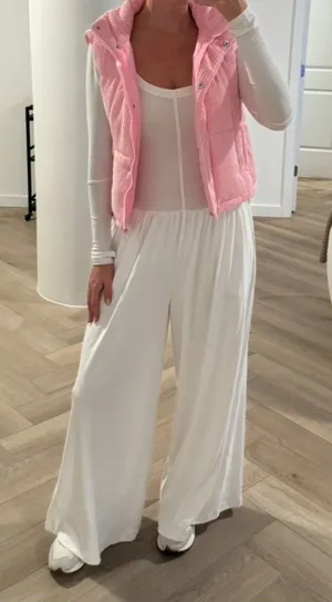 FREE PEOPLE Movement Hot Shot Wide Leg Onesie in White Size Small thumbnail 1