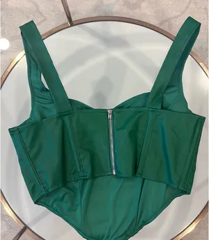These Three Boutique Green Corset Top thumbnail 2