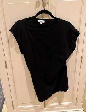 Agolde Black Short-Sleeve Relaxed Tee thumbnail 1