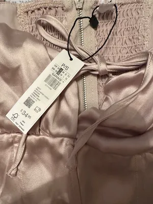Garage Satin Blush Pink Cropped Bustier Top thumbnail 4