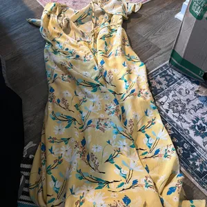 Lulu's Exclusive Yellow Wrap Dress. ‎ M thumbnail 5