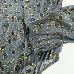 Victoria's Secret NWT Vintage 90s Black Gold Mesh Flocked Floral Bodysuit Large thumbnail 4