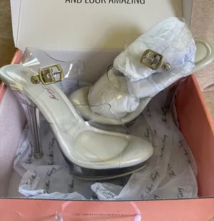 The Shoe Fairy Olympian Clear Heels size 7 thumbnail 1