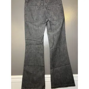 7 For All Mankind Jeans Womens 27 Gray Charcoal Wash Flare Striped Stretch Denim thumbnail 7