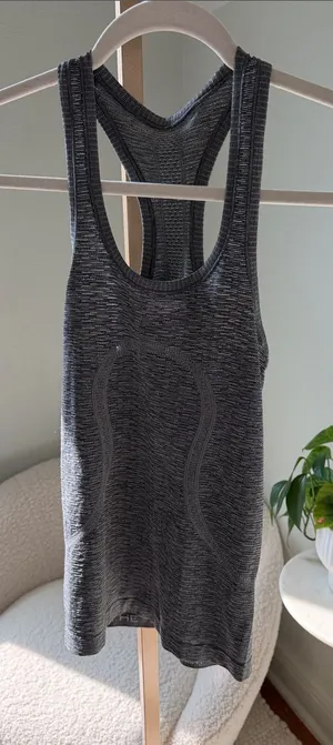 lululemon athletica Charcoal Gray Racerback Tank thumbnail 1