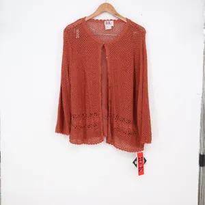 R&K Originals Dress Set Women 16W Russet Crochet Cardigan Maxi NEW thumbnail 5
