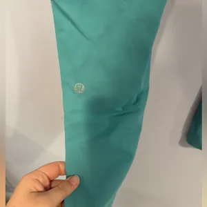 Teal blue lululemon wunder train‎ leggings thumbnail 3