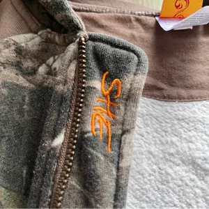 She Outdoors womens zip up camouflage jacket green/brown small thumbnail 5