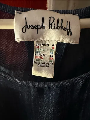 Joseph Ribkoff Vintage Y2K Sheer Denim Print Layering Tank Split Back Size 4 thumbnail 4