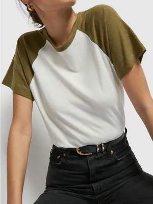 Nation Los Angeles Bobbie baseball tee in capers thumbnail 1