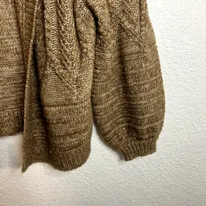 Lucky Brand Balloon Sleeve Open Cardigan Womens Size Small Wool Blend Camel thumbnail 9