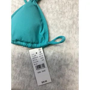PacSun Eco Teal Blue Triangle Bikini Top Halter Swimwear Small NEW‎ 0642-040 thumbnail 2