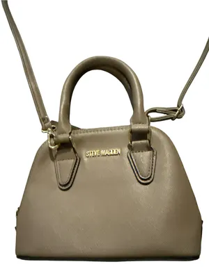 Steve Madden Taupe Dome Satchel with Gold Hardware thumbnail 2