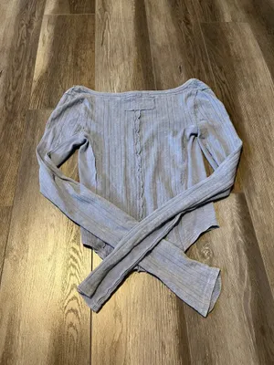 Free People Eyes On You Long Sleeve Knit Top in Falling Water thumbnail 4