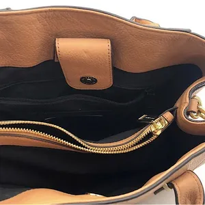 Rebecca Minkoff Peach Tan Pebbled Leather Satchel Bag Purse 🌺🌺 thumbnail 7