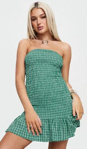 Green Princess Polly Mini Dress thumbnail 1