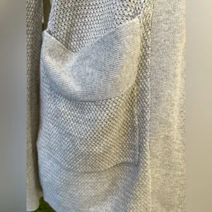Aritzia Wilfred Gray Open front Knit Cardigan Silk Cotton Cashmere Minimalist XS thumbnail 3