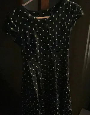 Divided H&M Short-Sleeve Polka Dot A-Line Fit and Flare Dress Sz. 4 thumbnail 1