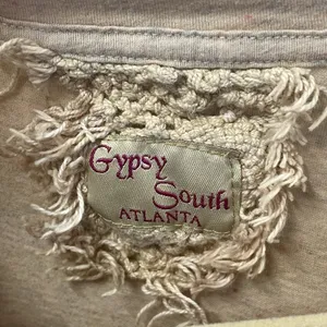 Vtg Gypsy South Atlanta L Reworked Sleeveless Plaid Lace Tunic Vest & Shirt Y2K‎ thumbnail 16