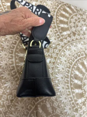 Karl Lagerfeld Black Crossbody Bag with Black-and-White PARIS Strap thumbnail 5