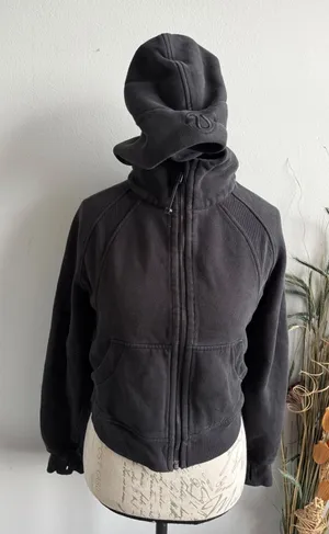 Lululemon Scuba Oversized Full Zip Hoodie Black‎ XS/S Sweatshirt Jacket thumbnail 1