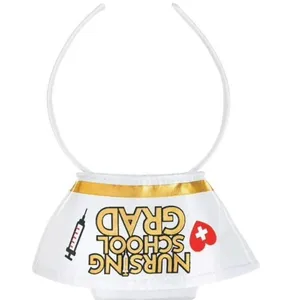 Med School Grad Stethoscope Nurse Hat White Nursing College Graduation Headband thumbnail 1