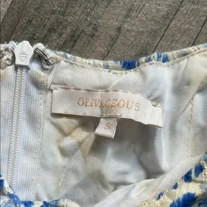 Olivaceous Blue and White Floral Blouse thumbnail 2