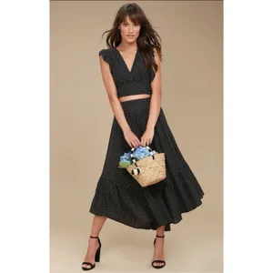 Free People Pretty Daze Black Polka Dot Two-Piece Set Women's XS thumbnail 7