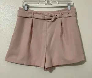 Pink Tailored Shorts Medium Belted Retro Old Money Casual Summer Preppy‎ Girly thumbnail 1
