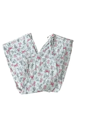 Carol Hochman Women's M Graphic Print Pajama Set White Collared Button-Up thumbnail 3