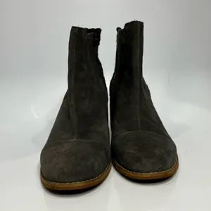 Toms Esme suede boots block‎ heels gray size 7 thumbnail 2