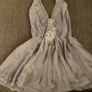 Periwinkle appliqué / rhinestoned lyrical dance costume dress thumbnail 1