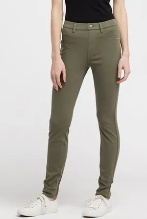 Uniqlo Legging Pants, Olive Green thumbnail 1