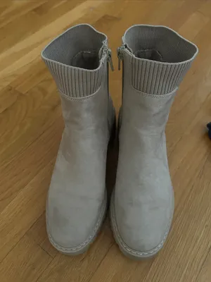 NOBO Taupe Suede-Look Chelsea Ankle Boots thumbnail 3