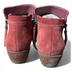 Sam Edelman Packer Women Size 8 Burgundy Suede Ankle Boots Western Booties thumbnail 6
