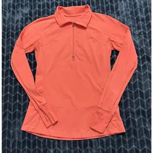 LULULEMON Women's Race GRACE 1/2 ZIP Coral Size 6 thumbnail 1
