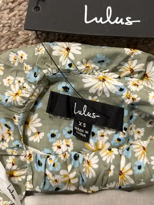 Lulus Floral Strappy Sundress Size Xs Light Green Blue DaisyBoho thumbnail 3