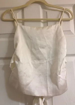 ZARA Satin Tie Top thumbnail 1