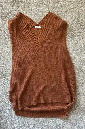 Oversized Sweater Vest Orange Size M thumbnail 1