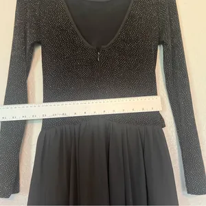 JESSICA McCLINTOCK VINTAGE DRESS BLACK SPARKLE FORMAL MAXI DRESS SIZE 10 #124 thumbnail 11
