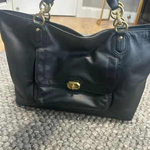 Coach Campbell Black Leather Satchel Bag G1320- F24845 thumbnail 3