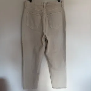 Abercrombie & Fitch Curve Love Ultra High Rise 90s Straight Jeans Beige 31‎ 12R thumbnail 11