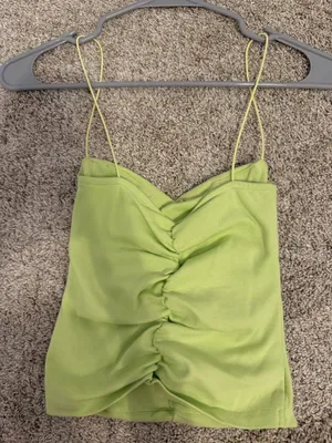 ZARA Top Green Crop thumbnail 2