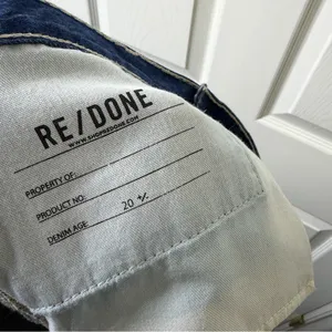 RE/DONE Loose Long‎ Jeans Blue Chunky Stitch Indigo High Rise Womens Size 30 thumbnail 9